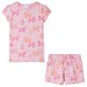 Kids' Pyjamas with Short Sleeves Light Pink 116 Size 116 (5-6y) 