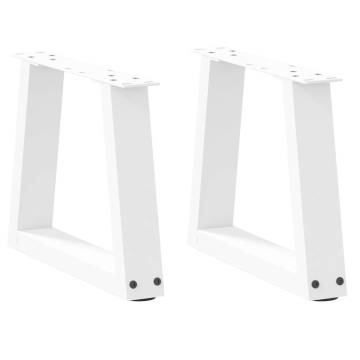 Stylish V-Shape Dining Table Legs - White Steel | HipoMarket