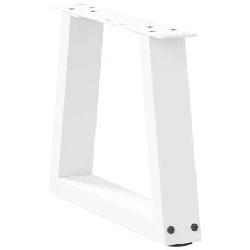 Stylish V-Shape Dining Table Legs - White Steel | HipoMarket