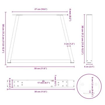 Stylish V-Shape Dining Table Legs - White Steel | HipoMarket