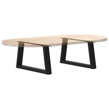 V-Shape Dining Table Legs - 2 pcs Black Steel 50x(30-31.3) cm