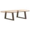 V-Shape Dining Table Legs - 2 pcs Natural Steel | HipoMarket