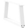 V-Shape Dining Table Legs 2 pcs White Steel 70cm - Hipomarket