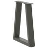 V-Shape Dining Table Legs - Anthracite Steel (2 pcs) | HipoMarket