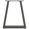 V-Shape Dining Table Legs - Anthracite Steel (2 pcs) | HipoMarket