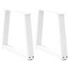  Dining Table Legs V-Shape 2 pcs White 50x(42-43.3) cm Steel Colour white Size 50 x (42-43.3) cm Quantity in Package 2 Number of 1 