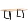 V-Shape Dining Table Legs - Black Steel, Set of 2 - 70 cm