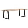 V-Shape Dining Table Legs (2 pcs) - Black Steel 70x(72-73.3) cm