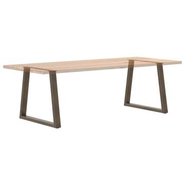 V-Shape Dining Table Legs - Natural Steel 80cm | HipoMarket