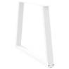 V-Shape Dining Table Legs - 2 pcs White 90x(72-73.3) cm Steel