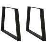  Dining Table Legs V-Shape 2 pcs Black 100x(72-73.3) cm Steel Colour black Size 100 x (72-73.3) cm Quantity in Package 2 Number of 1 