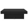 Stylish Black Coffee Table - 90x90x28 cm Engineered Wood