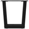 V-Shape Dining Table Legs (2 pcs) - Black Steel 40x(30-31.3) cm