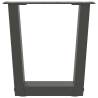 V-Shape Dining Table Legs - 2 pcs Anthracite Steel