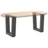 V-Shape Dining Table Legs - 2 pcs Anthracite Steel