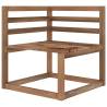 Garden Pallet Corner Sofa - Brown Impregnated Pine Wood