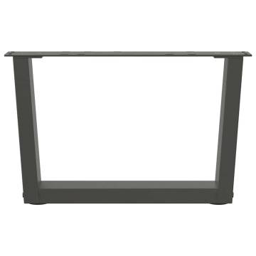 V-Shape Dining Table Legs (2 pcs) - Anthracite Steel 50x30-31.3 cm