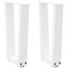  Dining Table Legs V-Shape 2 pcs White 38x(42-43.3) cm Steel Colour white Size 38 x (42-43.3) cm Quantity in Package 1 Number of 