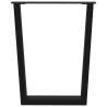 Stylish V-Shape Dining Table Legs - Black Steel (70x72-73.3 cm)