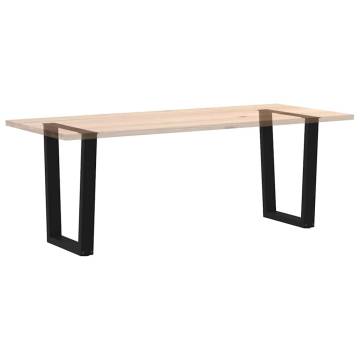 Stylish V-Shape Dining Table Legs - Black Steel (70x72-73.3 cm)