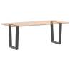 V-Shape Dining Table Legs - Anthracite Steel 70x(72-73.3) cm