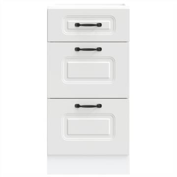 Kalmar White Engineered Wood Kitchen Base Cabinet