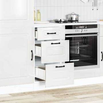 Kalmar High Gloss White Kitchen Base Cabinet | Hipo Market