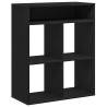 Stylish Black Book Cabinet - 66x31x80 cm Engineered Wood