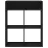 Stylish Black Book Cabinet - 66x31x80 cm Engineered Wood