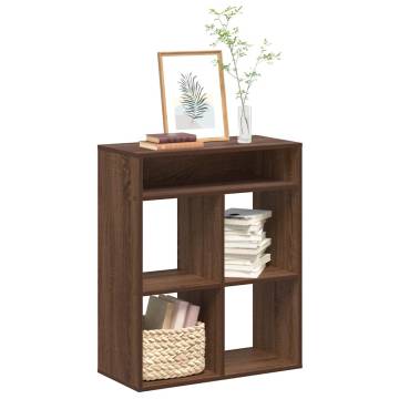 Stylish Brown Oak Book Cabinet - 66x31x80 cm | HipoMarket