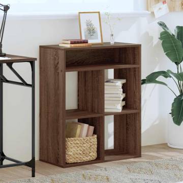 Stylish Brown Oak Book Cabinet - 66x31x80 cm | HipoMarket