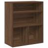 Stylish Brown Oak Book Cabinet - 60x30x71.5 cm