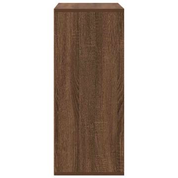 Stylish Brown Oak Book Cabinet - 60x30x71.5 cm