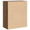 Stylish Brown Oak Book Cabinet - 60x30x71.5 cm