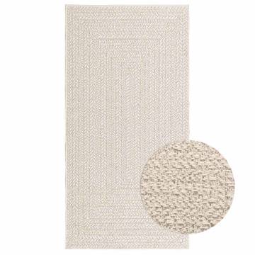 Rug ZIZUR Cream 80x150 cm - Stylish Jute Look for Indoors & Outdoors