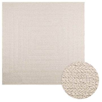 Rug ZIZUR Cream 200x200 cm - Stylish Jute Look for Indoor & Outdoor