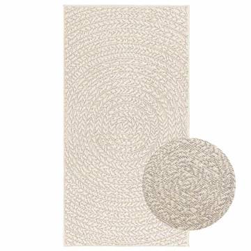 Rug ZIZUR Cream 60x110 cm - Jute Look Indoor/Outdoor