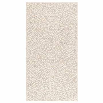 Rug ZIZUR Cream 60x110 cm - Jute Look Indoor/Outdoor