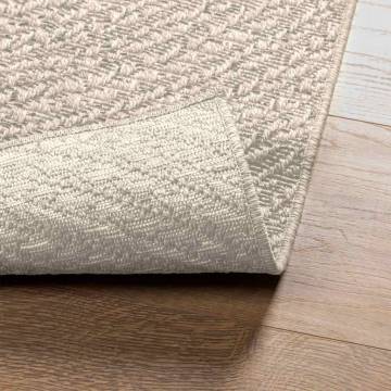 Rug ZIZUR Cream 80x200 cm - Jute Look for Indoor/Outdoor Use