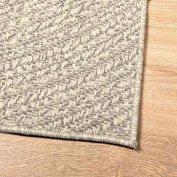 Rug ZIZUR Cream 80x200 cm - Jute Look for Indoor/Outdoor Use