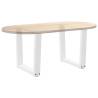 V-Shape Dining Table Legs 2 pcs White - Sturdy Steel Design