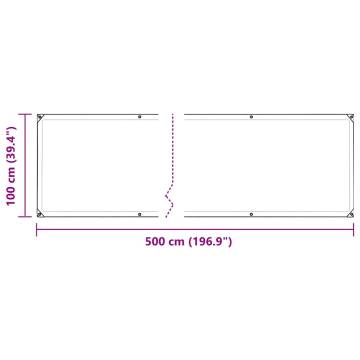 Clear Tarpaulin with Eyelets 1x5 m - Durable & Water-Resistant