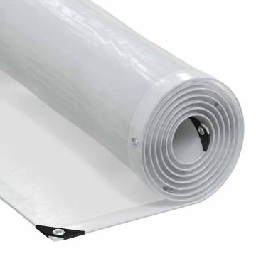 Clear Tarpaulin with Eyelets 1x8 m - Durable Polyethylene