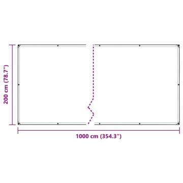 Clear Tarpaulin with Eyelets 2x10m - Durable & Water-Resistant