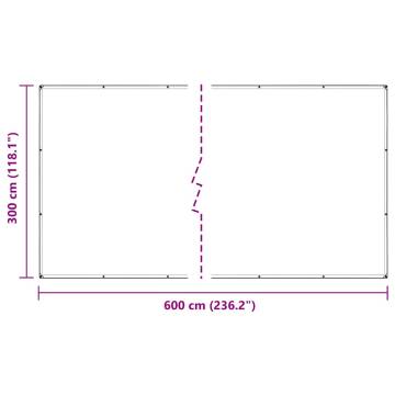 Clear Tarpaulin with Eyelets 3x6m - Durable & Versatile Cover