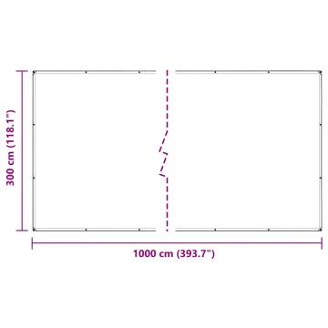 Clear Tarpaulin with Eyelets 3x10m - Durable & Water-Resistant