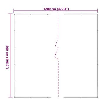 Durable Clear Tarpaulin with Eyelets 5x12 m - HipoMarket