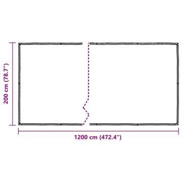 Clear Tarpaulin with Eyelets 2x12 m Polyethylene – Durable & Versati