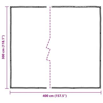 Clear Tarpaulin with Eyelets 3x4m - Durable & Water-Resistant