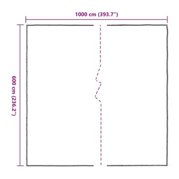 Durable 6x10m Clear Tarpaulin with Eyelets - Water-Resistant PE Cover